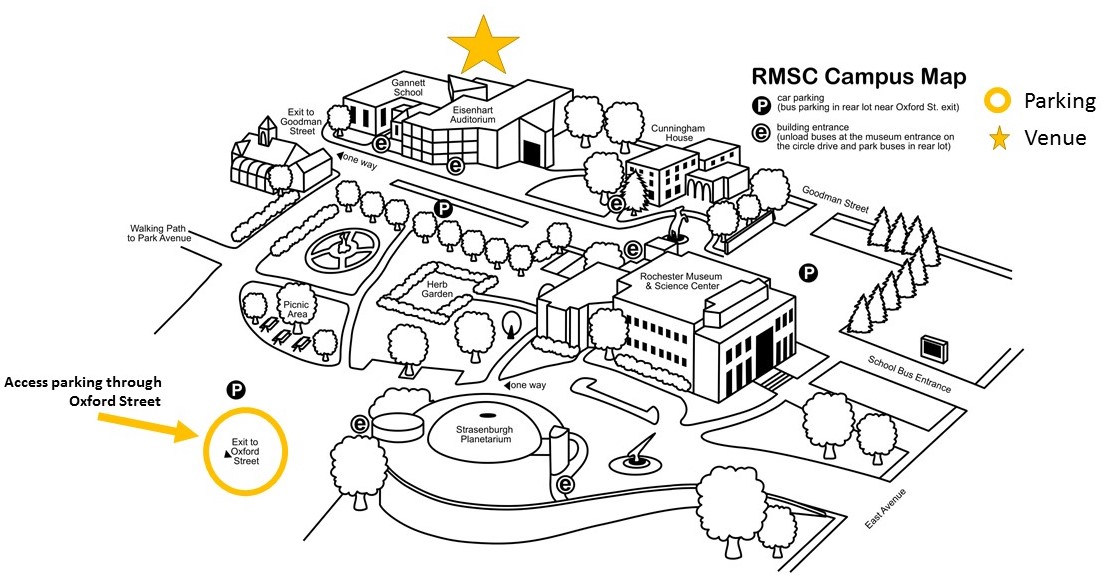 Map of RMSC campus and parking